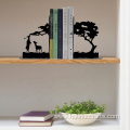 Creative home desktop bookcase study office iron bookend